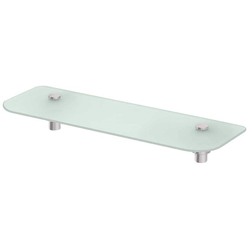 Deltana BBS1575-14 SoBe 15 3/4" Frosted-Glass Bathroom Shelf in Polished Nickel