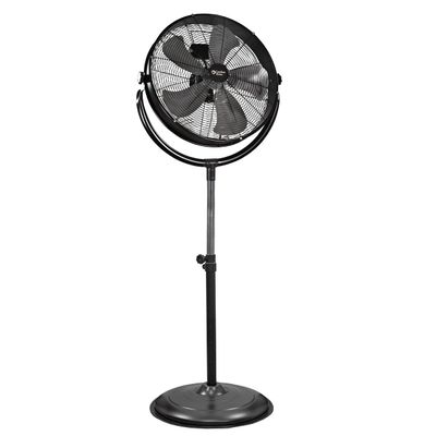 Comfort Zone 20-Inch Slim Profile High-Velocity Industrial Pedestal Fan with Aluminum Blades, 3-Speed All-Metal Stand Fan with Adjustable Tilt  Heavy-Duty Garage, Workshop, or Warehouse Fan