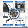 Comfort Zone 20-Inch Slim Profile High-Velocity Industrial Pedestal Fan with Aluminum Blades, 3-Speed All-Metal Stand Fan with Adjustable Tilt  Heavy-Duty Garage, Workshop, or Warehouse Fan view 3