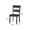 Acme Haddie Dining Side Chair in Distressed Walnut (Set of 2) view 2