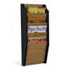Wooden Mallet Cascade 4 Pocket Magazine Rack, Black/Light Oak view 1