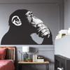 Thinking Monkey Wall Sticker - Banksy Street Art Print Waterproof Vinyl Decal Gift - Bored Chimp Thought Smart Thinker Think Mural view 2