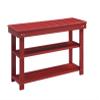 Convenience Concepts Oxford Utility Mudroom Bench, Cranberry Red view 1