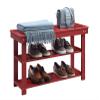 Convenience Concepts Oxford Utility Mudroom Bench, Cranberry Red view 4