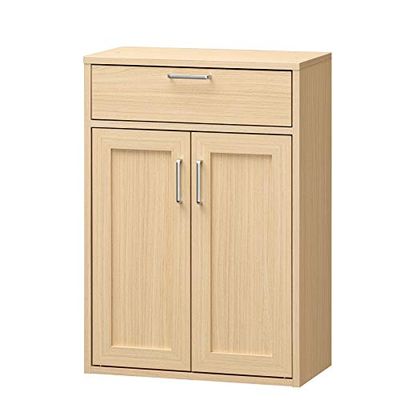 Shirai Sangyo FUL-8055DHNA Cabinet, Cupboard, Kitchen Storage, Freely Mix and Match with the Same Series, Perfect Size for Rooms Living Alone or Small Spaces, Natural Brown Wood Grain Pattern, Basic Design, Width 22.2 x Depth 11.6 x Height 31.5 inche