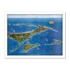 Macdonald 1958 Map Cape Cod Islands Bird's Eye Artwork Framed Wall Art Print 18X24 Inch view 1