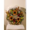 Cypress Home Sunflowers and Spiral Vines Harvest Fall Artificial Indoor Wreath, 22 x 22 inches view 2