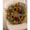 Cypress Home Sunflowers and Spiral Vines Harvest Fall Artificial Indoor Wreath, 22 x 22 inches view 3