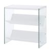 Convenience Concepts Soho Bookcase, White / Glass view 1
