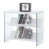 Convenience Concepts Soho Bookcase, White / Glass view 3