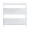 Convenience Concepts Soho Bookcase, White / Glass view 4