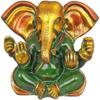Exotic India Lord Ganesha with Large Ears - Brass Statue - Color Henna Touch Color view 1