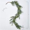 Artificial Mixed Pine & Eucalyptus Christmas Garland, Green;brown;white, 5' view 2