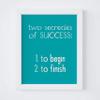 My Vinyl Story - Motivational Framed Quotes Inspirational Wall Art Frames Decor 8x10 White Standing Desk Frame Decorative Picture Posters Encouragement Gifts Office Home Classroom Secret to Success view 1