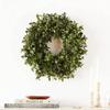 Admired By Nature 19" Artificial English Boxwood Wreath - Spring/Summer Wreaths for Front Door, Farmhouse, Wedding, Home & Holidays Decor view 4