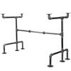 PIPE DECOR Industrial Pipe Desk Leg Set, Modern Home Office Writing or Computer Base Kit, Dark Grey Unfinished Steel Metal Pipe Legs, M-Desk Style view 1