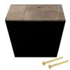 ComfortStyle Furniture Legs for Sofa Chair Couch or Ottoman, Set of 4 Replacement Feet, 3 Inch Tall, Square with Tapered Sides, Dark Espresso Finish view 2