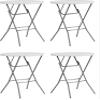 Flash Furniture 32" Round Granite White Plastic Bar Height Folding Table (4 Pack) view 1