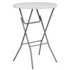 Flash Furniture 32" Round Granite White Plastic Bar Height Folding Table (4 Pack) view 3