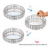 Feyarl Crystal Perfume Vanity Makeup Tray Mirrored Ornate Jewelry Trinket Tray Organizer Sparkly Bling Cosmetic Skin Care Decorative Tray with Glass Bottom Surface for Home Decor Dresser Desktop view 3