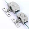GOMYIE Metal Wall Mounted Glass Holders Door Hinges Clamps Clips Hardware(Silver Color S) view 4