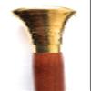 Victorian Walking Stick Cane Brass Handle with Brown Wooden Cane Vintage Collection view 1