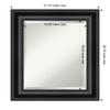 Amanti Art Black Bathroom Mirror for Over Sink, 26x22 Grand Black Rectangle Vanity Mirror, Small Casual Frame, Hangs Horizonally and Vertically, Bathroom Wall Decor, Beveled Edge view 4