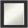 Amanti Art Black Bathroom Mirror for Over Sink, 29x23 Shipwreck Black Rectangle Vanity Mirror, Medium Country Rustic Frame, Hangs Horizonally and Vertically, Bathroom Wall Decor, Beveled Edge view 1