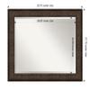 Amanti Art Bronze Bathroom Mirror for Over Sink, 28x34 Ridge Bronze Rectangle Vanity Mirror, Large Traditional Frame, Hangs Horizonally and Vertically, Bathroom Wall Decor, Beveled Edge view 4