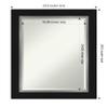 Amanti Art Black Bathroom Mirror for Over Sink, 29x23 Eva Black Silver Rectangle Vanity Mirror, Medium Modern Frame, Hangs Horizonally and Vertically, Bathroom Wall Decor, Beveled Edge view 4