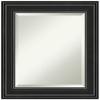Amanti Art Black Bathroom Mirror for Over Sink, 26x22 Ridge Black Rectangle Vanity Mirror, Small Traditional Frame, Hangs Horizonally and Vertically, Bathroom Wall Decor, Beveled Edge view 1