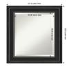 Amanti Art Black Bathroom Mirror for Over Sink, 26x22 Ridge Black Rectangle Vanity Mirror, Small Traditional Frame, Hangs Horizonally and Vertically, Bathroom Wall Decor, Beveled Edge view 4