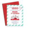 Modern Pink Paper Bowling Birthday Party Invitations, Bowling Birthday Invitations for Boys or Girls, Your choice of Quantity, Age, Info and Envelope Color view 1