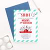 Modern Pink Paper Bowling Birthday Party Invitations, Bowling Birthday Invitations for Boys or Girls, Your choice of Quantity, Age, Info and Envelope Color view 3