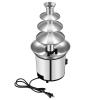 4-Tier Chocolate Fondue Fountain - Electric Stainless Steel Chocolate Melts Dipping Warmer Heated Melting Machine 3.8-Pound Capacity for Chocolate, Butter, Cheese (Silver, 4-Tier) view 3