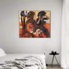 INVIN ART Framed Canvas Giclee Print Art Chez le modiste by Edgar Degas Wall Art Living Room Home Office Decorations(Wood Color Slim Frame,24"x24") view 2