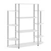 Convenience Concepts Designs2Go No Tools Wall Unit Bookshelf 47.25" - Contemporary Storage Shelves for Display, 10 Spacious Shelves for Modern Living Room, Office, Den, White view 1
