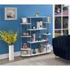 Convenience Concepts Designs2Go No Tools Wall Unit Bookshelf 47.25" - Contemporary Storage Shelves for Display, 10 Spacious Shelves for Modern Living Room, Office, Den, White view 2