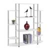 Convenience Concepts Designs2Go No Tools Wall Unit Bookshelf 47.25" - Contemporary Storage Shelves for Display, 10 Spacious Shelves for Modern Living Room, Office, Den, White view 4
