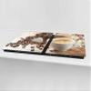 HUGE Cutting Board  Worktop saver and Pastry Board  Kitchen Protective Panel; MEASURES: SINGLE: 80 x 52 cm (31,5 x 20,47); DOUBLE: 40 x 52 cm (15,75 x 20,47); Coffee series DD07 view 2