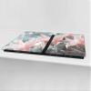 ENORMOUS Tempered GLASS Chopping Board - Induction Cooktop Cover  Glass Cutting Board SINGLE: 80 x 52 cm (31,5 x 20,47); DOUBLE: 40 x 52 cm (15,75 x 20,47); Flower series DD06A view 2