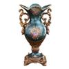 European-Style Retro Resin Large Flower Vases for Living Dining Room Table Centerpiece Bedroom Office Hotel Home Decoration Hand-Painted Tall Decorative Vase, Blue(16  40 22cm) view 1