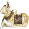 Exotic India Nandi - The Vehicle of Lord Shiva - Brass Statue - Color Brown Silver Gold Color view 2
