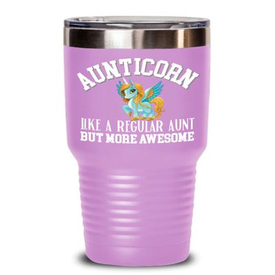 Aunticorn Tumbler Mug Unicorn Aunt Gift For Birthday Appreciation Thank You Funny Coffee Comment Tea Cup For Women