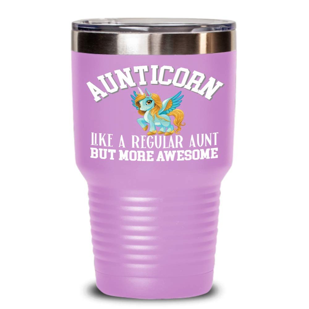 Aunticorn Tumbler Mug Unicorn Aunt Gift For Birthday Appreciation Thank You Funny Coffee Comment Tea Cup For Women