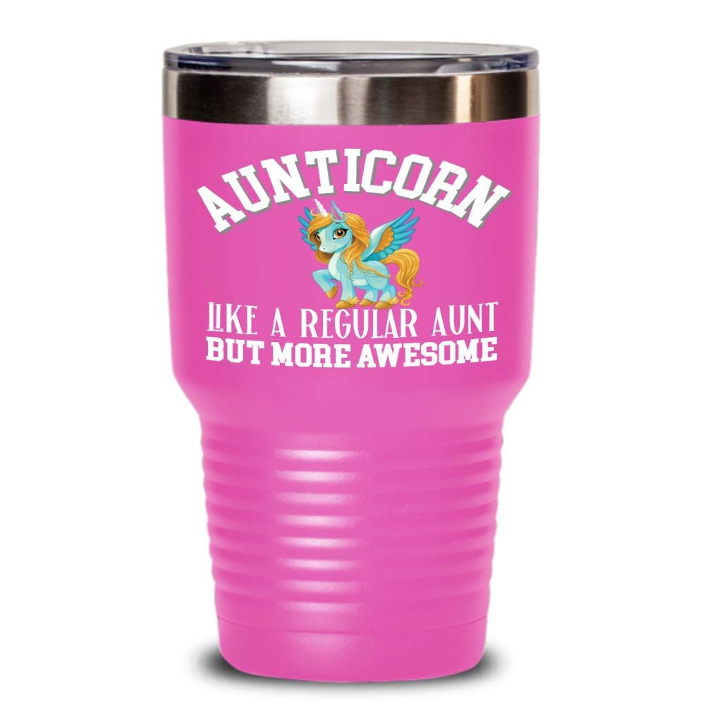 Aunticorn Tumbler Mug Unicorn Aunt Gift For Birthday Appreciation Thank You Funny Coffee Comment Tea Cup For Women