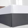 Dark Grey King Size Luxury Tailored Bed Skirt - 16" Drop Pleated Bed Skirts Double Brushed Premium Microfiber - Bed Frame and Box Spring Cover - Easy Fit, Wrinkle, Fade, Stain Resistant Bedskirt view 2
