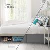 Dark Grey King Size Luxury Tailored Bed Skirt - 16" Drop Pleated Bed Skirts Double Brushed Premium Microfiber - Bed Frame and Box Spring Cover - Easy Fit, Wrinkle, Fade, Stain Resistant Bedskirt view 4