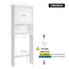 Spirich Over The Toilet Storage Cabinet, Bathroom Shelf Over Toilet, Bathroom Storage Cabinet Organizer, White view 2