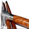 OLD MEMORIES GALLERY Vintage Wooden Walking Stick Cane Silver Fox Head Aluminum Handle view 2